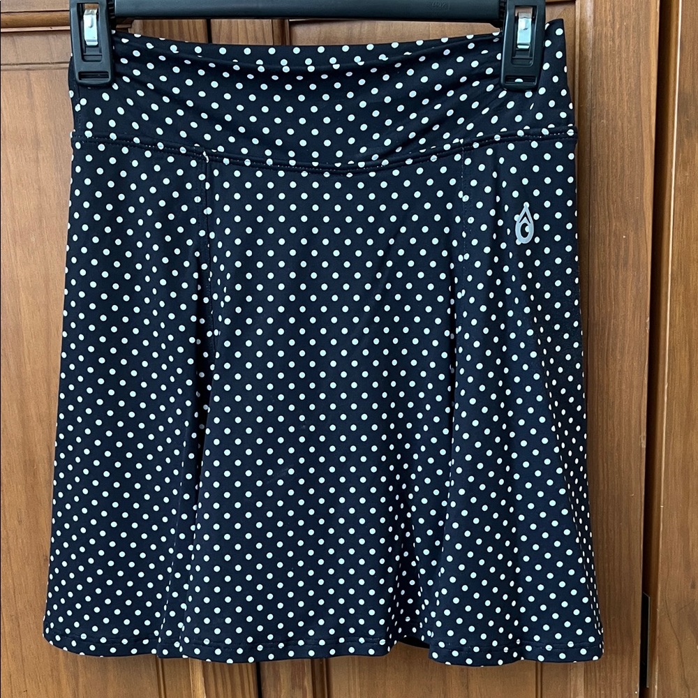 Elegant Black Polka Dot Mini Skirt